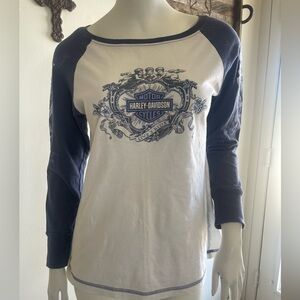 Harley-Davidson Angel Live 2 Ride Graphic Raglan T-Shirt Size L